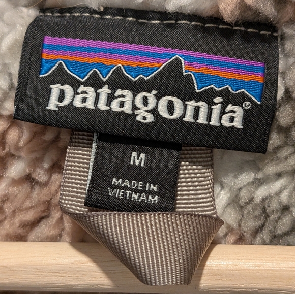 Patagonia Women's Shelled Retro-X Pullover M Tan Fleece Hoodie Outdoor Sherpa - Picture 8 of 8